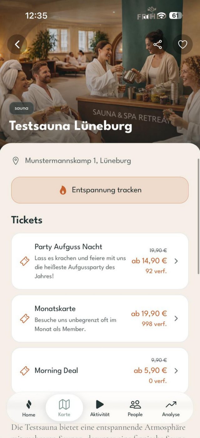 Sauna-Details & Tickets